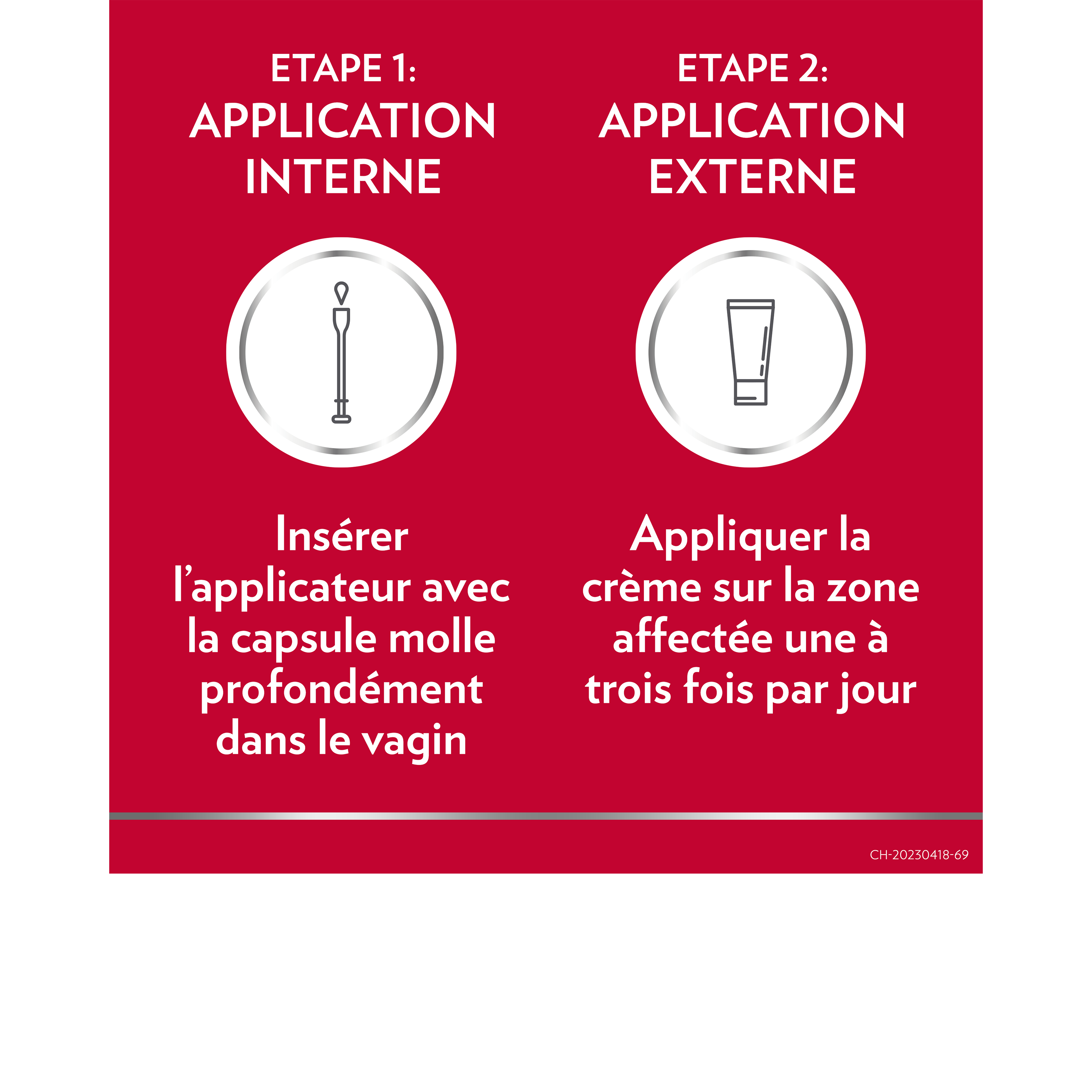 Gyno-Canesten® Combi FORTE application
